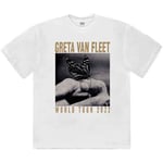 Greta Van Fleet Unisex T-Shirt: World Tour Butterfly (Large)