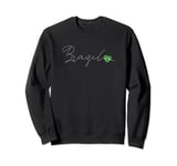 Brasil Simple Love Brazilian Flag Heart on Brazil Sweatshirt