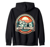 Mount Rushmore South Dakota Souvenir Memorabilia Vintage Sun Zip Hoodie