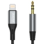 Dudao L11PRO 3.5mm Jack to Lightning cable 1m gray