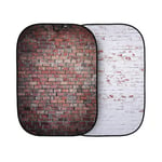 Lastolite Urban Collapsible 1.5 x 2.1m Classic Red / Distressed White Brick (LB5706)