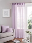 GC GAVENO CAVAILIA Voile Curtains For Bedroom, Ring Top Semi Transparent Window Curtains For Living Room, Mauve, 55X86 Inch