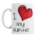 I Love My Auntie Coffee Tea Hot Chocolate Mug Birthday Office Valentines Gift