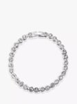 Jon Richard Glass Stone Tennis Bracelet, Silver/Clear