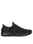 Skechers Summits Mesh Slip-ins Memory Foam Trainers - Black, Black, Size 6, Men