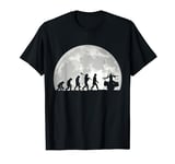 Evolution de l'homme Batterie Band Moon Vintage Batteur T-Shirt