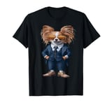 Men Woman Papillon Dog Suit Papillon Dog T-Shirt