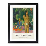 Words Of The Devil By Paul Gauguin Exhibition Museum Painting Framed Wall Art Print, Ready to Hang Picture for Living Room Bedroom Home Office Décor, Black A3 (34 x 46 cm)