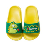 LONGWEI Boys Girls Slipper Children Slide Sandals Kids Anti-Slip Beach Toddler Summer Slipper Beach Pool Non-Slip Cute Dinosaur(11.5 UK/CN 32/33,Green)