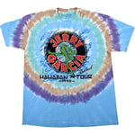 Liquid Blue Men's Jerry Jgb 1990 Garcia Band Hawaiian Tour T-Shirt, Tie Dye, XL