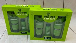 XHC Tea Tree Hair care shampoo, conditioner & hair treatment Gift Set x 2