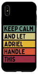 Coque pour iPhone XS Max Keep Calm And Let Adriel Handle This Funny Retro Citation