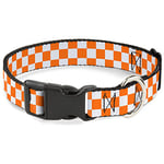 Buckle Down Pc-w30303-nm Checker Blanc/Orange Plastique Pince à col, étroit Medium/8–30,5 cm