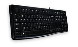 Logitech K120 Wired Business Keyboard, QWERTZ German Layout - Black Tastatur Bla