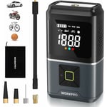 Compresseur à Air Portatif 7,2 v, Gonfleur Pneu Voiture avec Batterie 5000 mAh, Gonfleur Electrique 150PSI(10,3Bar) 4 Modes de Gonflage pour Pneus de