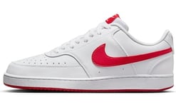 Nike Homme Court Vision Lo Nn Ess Sneaker, White/University Red, 40 EU