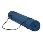 Gaiam Essentials Premium Yoga Mat with Yoga Mat Carry Bag Navy Blue 72" L x 24" W x 1/4" Thick
