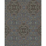 Papier peint baroque Edem 85037BR36 papier peint texturé au style baroque brillant brun brun-foncé gris bleu platine 5,33 m2