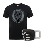 Lot Black Panther Marvel T-shirt & Mug 3D - Men's - 3XL - Noir