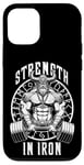 Coque pour iPhone 12/12 Pro Viking Gym Warrior Strength In Iron Deadlift Poids Fitness