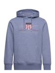 Reg Archive Shield Hoodie Tops Sweat-shirts & Hoodies Hoodies Blue GANT