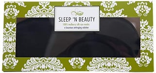 Climsom - Masque Sommeil Yeux 100% Soie Naturelle Sleep'n Beauty, Noir, Élastique Ajustable, Oeko-Tex, pour de la Douceur sur Vos Yeux