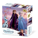 Grandi Giochi- Frozen, Elsa, Anna e Olaf II Puzzle lenticulaire Horizontal avec 500 pièces incluses et Emballage avec Effet 3D-PUR02000, PUR02000