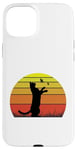 Coque pour iPhone 15 Plus T-shirt rétro chat et papillons