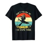 Don't Follow Me I Do Stupid Thing Diving with Shark Vintage T-Shirt