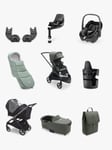 Bugaboo Dragonfly Pushchair, Carrycot & Accessories with Maxi-Cosi Pebble 360 i-Size Car Seat & Base Bundle, Forest Green