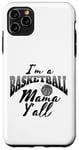 Coque pour iPhone 11 Pro Max Southern Moms Cadeau de basket-ball fantaisie pour femme Gris et noir