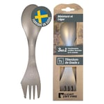 Light My Fire Spork Titanium Fourchette Cuillère de Camping en Titane - Couvert de Camping – Couteau et Fourchette-Cuillère en métal – Couvert Multi Fonction Réutilisable, Incassable, non Toxique