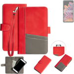 Waleltcase for Samsung Galaxy XCover Pro red + gray protective cover case bookst