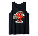 Dabbing Heart Funny Valentine Mens Kids Retro Valentines Day Tank Top