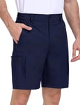 MoFiz Hiking Shorts Men Sports Shorts Cargo Shorts Outdoor Quick Dry Work Shorts Blue US M=EU L