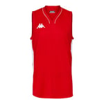 Kappa Cairo Maillot de Basket-Ball Homme, Red, FR : Taille Unique (Taille Fabricant : 10Y)