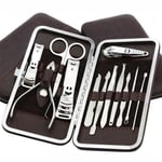 12PCS Trousse Manucure Kit Pédicure Ongle Clipper Cutter Coupe Soins Kits Set Coupe-Ongles Nail Outils de toilettage