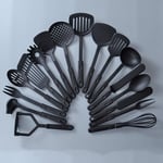 17 Piece Kitchen Utensils Black Nylon Kitchen Gadgets Tools for ( ) E4R7