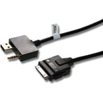 Vhbw - Câble adaptateur de ligne aux Radio compatible avec Apple iPod modèles avec connecteur 30 broches voiture, véhicule - usb