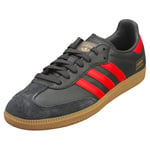 adidas Samba Og Mens Black Red Casual Trainers - 10 UK