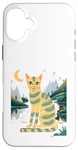 Coque pour iPhone 16 Plus Chat mignon Art Midnight Illustration Simple Art