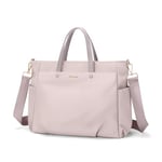 GOLF SUPAGS Sac Fourre-Tout Pour Ordinateur Portable 14 Pouces, Sac à Bandoulière Pour Ordinateur Pour Femme, Sac à Main élégant Pour Le Travail et Les Voyages (Gris Rose)