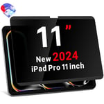 ZOEGAA Magnetic iPad Pro 11 Inch Privacy Screen Protector 2024 2-Way, for iPad Pro 11" 2024 Release, Removable Privacy Screen iPad Pro 11 Inch&Anti Blue Light iPad Pro 11 Privacy Screen Protector