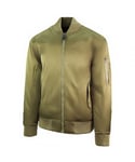 Nike Long Sleeve Zip Up Khaki Mens Bomber Jacket 443877 212 - Size Large