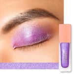 Oulac Fard à paupières à paillettes liquides Violet - Eyeliner liquide avec des paillettes fines - Finition brillante et brillante - Maquillage des yeux - Vegan & Cruelty Free - 6.8g (07)