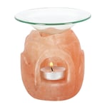 Himalayan Salt Oil Burner Lotus Flower Calm Mindfulness Gift Stress Relief