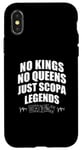 Coque pour iPhone X/XS No Kings No Queens Just Scopa Legends Jeux de cartes drôles Scopa