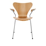 Fritz Hansen - 3207 Sjuan, Almfanér - Matstolar - designer_arne_jacobsen - Träfärgad - Metall/Trä