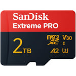 SanDisk 2 to Extreme Pro microSDXC, Carte Micro SD + Adaptateur SD, (pour Smartphones, Action Cams et Drones, Vitesse jusqu'à 250 Mo/s, 5K, 4K UHD) La Performance A2, RescuePRO Deluxe, UHS-I, U3, V30