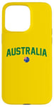 iPhone 15 Pro Max Green Yellow Australia Tshirt Down Under Team Australia Flag Case